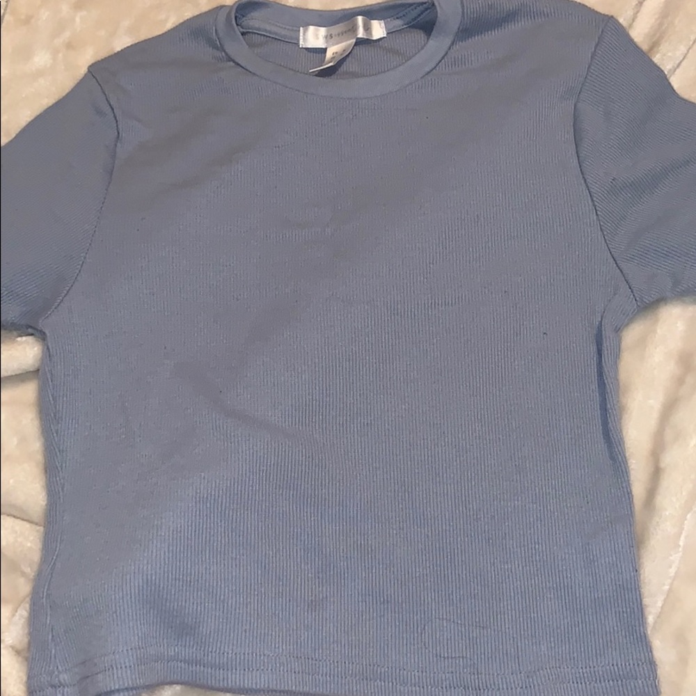 baby blue crop top